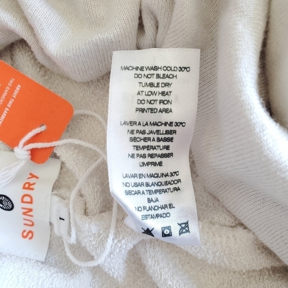 New Anthropologie Sundry Block Stripes Basic Bone Jogger Sweatpants NWT 1/Small - Picture 12 of 12